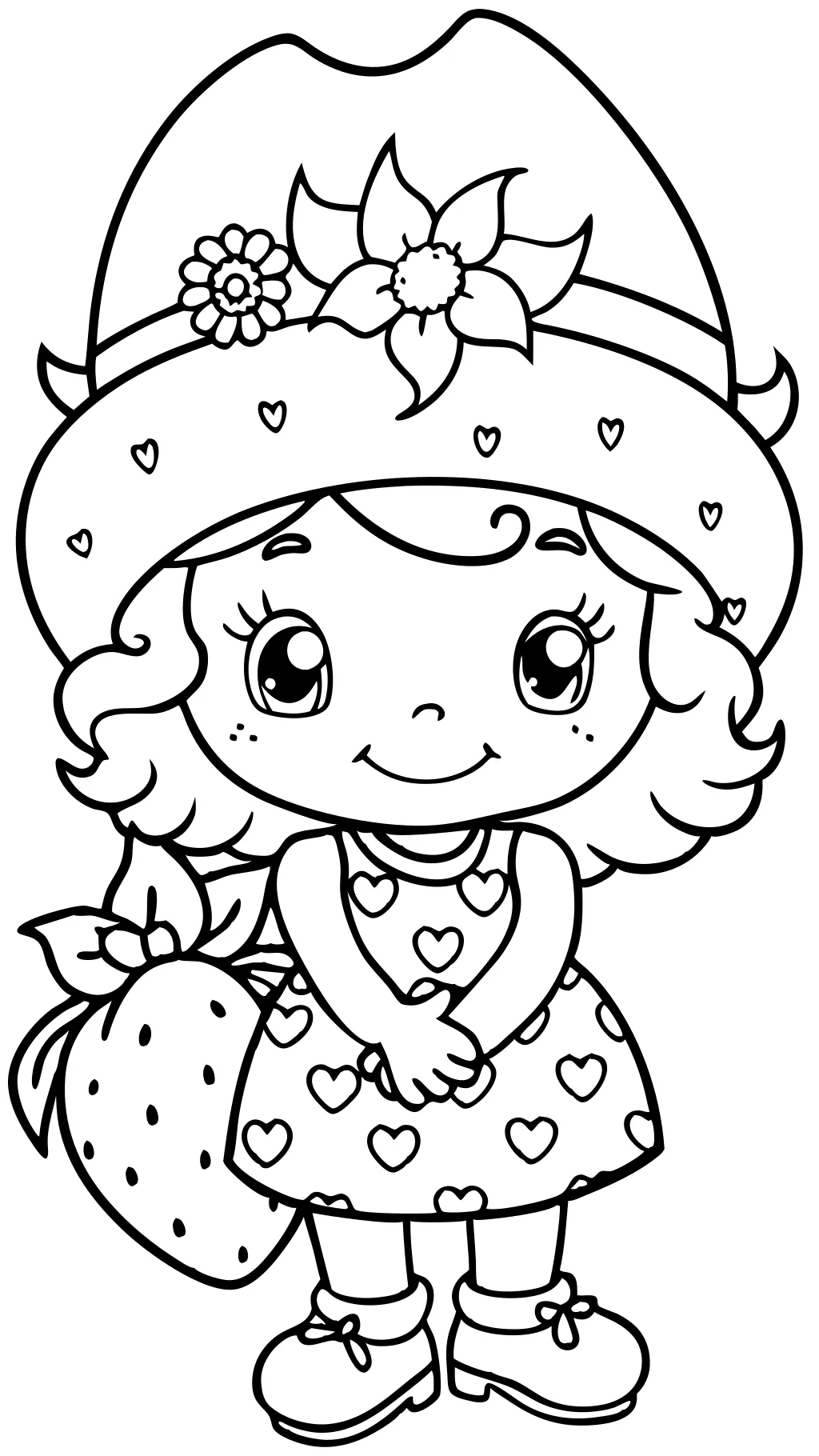 coloriage shortcake aux fraises